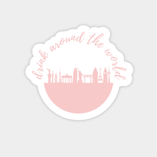 Drink Around the World Millennial Pink Sticker